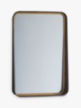 Gallery Direct Earl Rectangular Rounded Corners Metal Frame Mirror, 62 x 41.5cm, Bronze/Gold