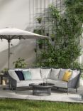 John Lewis Chunky Weave 5-Seater Garden Corner Sofa, Grey