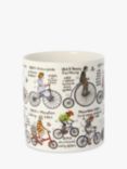 McLaggan Smith Picturemaps History Of Cycling Mug, 350ml, Multi