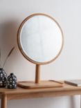 Gallery Direct Kingham Oak Wood Dressing Table Mirror & Tray, 46cm, Natural