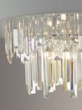 Där Halle Crystal Chandelier Ceiling Light, Clear/Grey