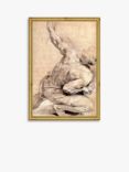 Peter Paul Rubens - Study of Back Wood Framed Print, 26 x 18cm, Natural/Gold