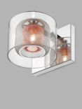 Impex Laure Mesh Wall Light, Clear/Copper