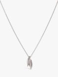 Dinny Hall Lotus Small Double Pendant Necklace, Silver