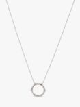 Dinny Hall Bamboo Round Slider Pendant Necklace, Silver