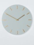 John Lewis Arne Brass Dial Analogue Wall Clock, 45cm, Green