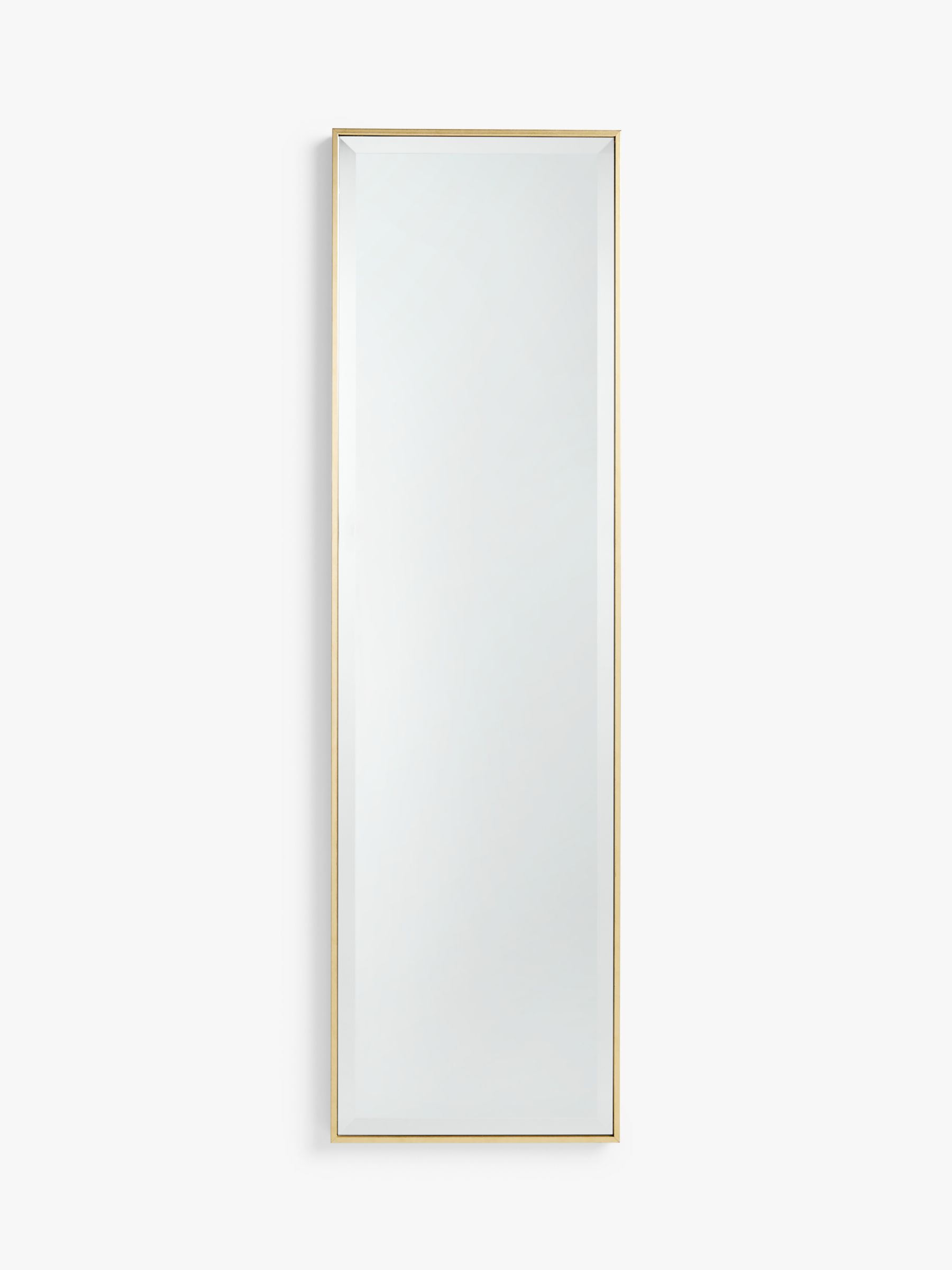 John Lewis ANYDAY Bevelled Glass Edge Rectangular Hall Mirror, 140 x 40cm, Gold