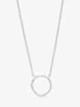 Monica Vinader Riva Circle Diamond Pendant Necklace