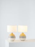 John Lewis Martha Ceramic Table Lamps, Set of 2, Sulphur