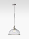 Bay Lighting Carter Large Glass Ceiling Light, Clear/Nickel
