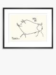 Pablo Picasso - 'Cochon' Pig Sketch Framed Print, 37 x 47cm, Black/White