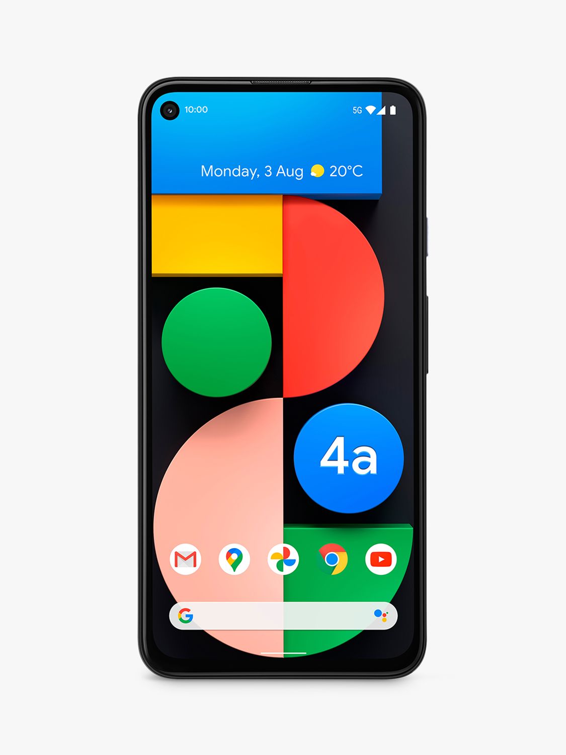 Google Pixel 4a with 5G Smartphone, Android, 6GB RAM, 6.24", 5G, SIM Free, 128GB, Just Black