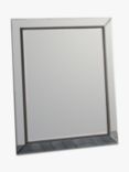Gallery Direct Regent Rectangular Beaded Glass Frame Wall Mirror, 120 x 95cm, Clear