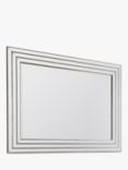Gallery Direct Leven Rectangular Beaded Glass Frame Wall Mirror, 112 x 82cm, Clear