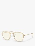 Ray-Ban RB3857 Women's Square Sunglasses, Gold