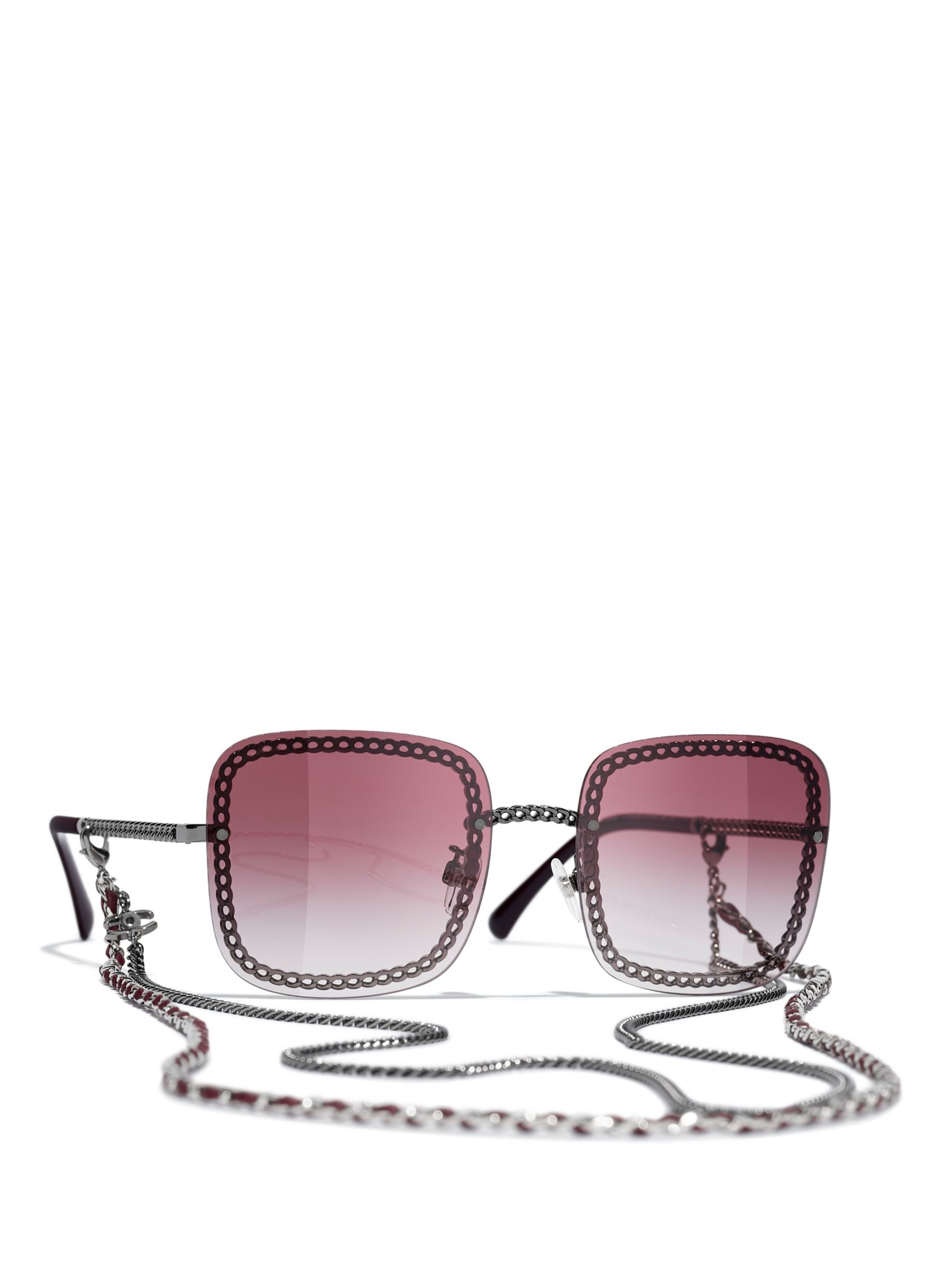 CHANEL Cat Eye Sunglasses CH4237 Silver/Pink