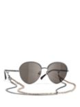 CHANEL Oval Sunglasses CH4242 Gunmetal/Grey