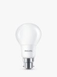 Philips 8W B22 BC LED Non-Dimmable Classic Bulbs, Warm White, Set of 2