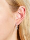Olivia Burton Moon & Star Huggie Hoop Earrings, Silver OBJCLE38