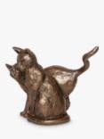 Frith Sculpture Making Friends Cat Sculpture by Paul Jenkins, H15cm, Bronze