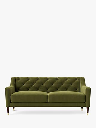 Pritchard Range, Swoon Pritchard Medium 2 Seater Sofa, Dark Leg, Fern Velvet