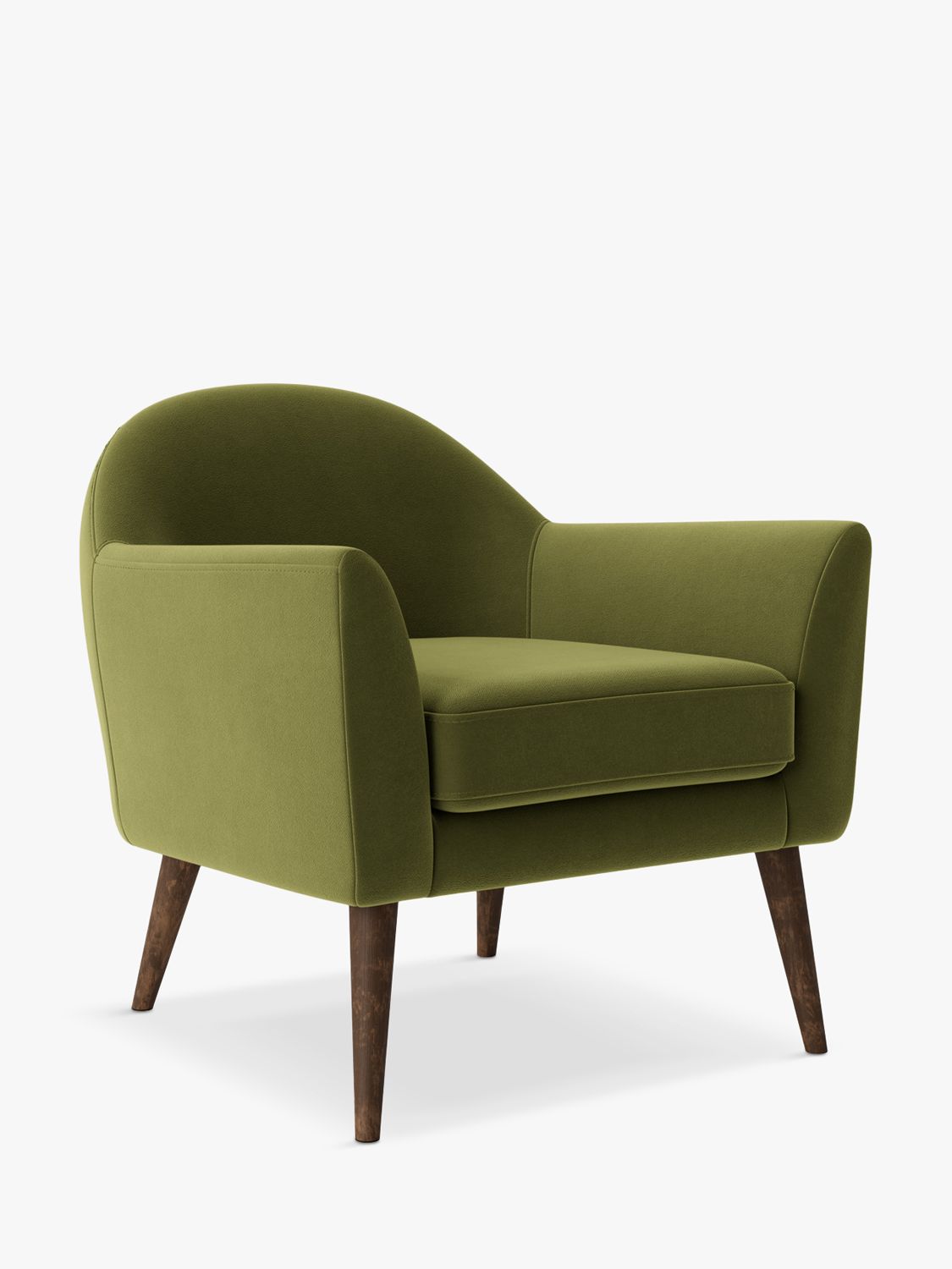 Juno Range, Swoon Juno Chair, Dark Leg, Fern Velvet