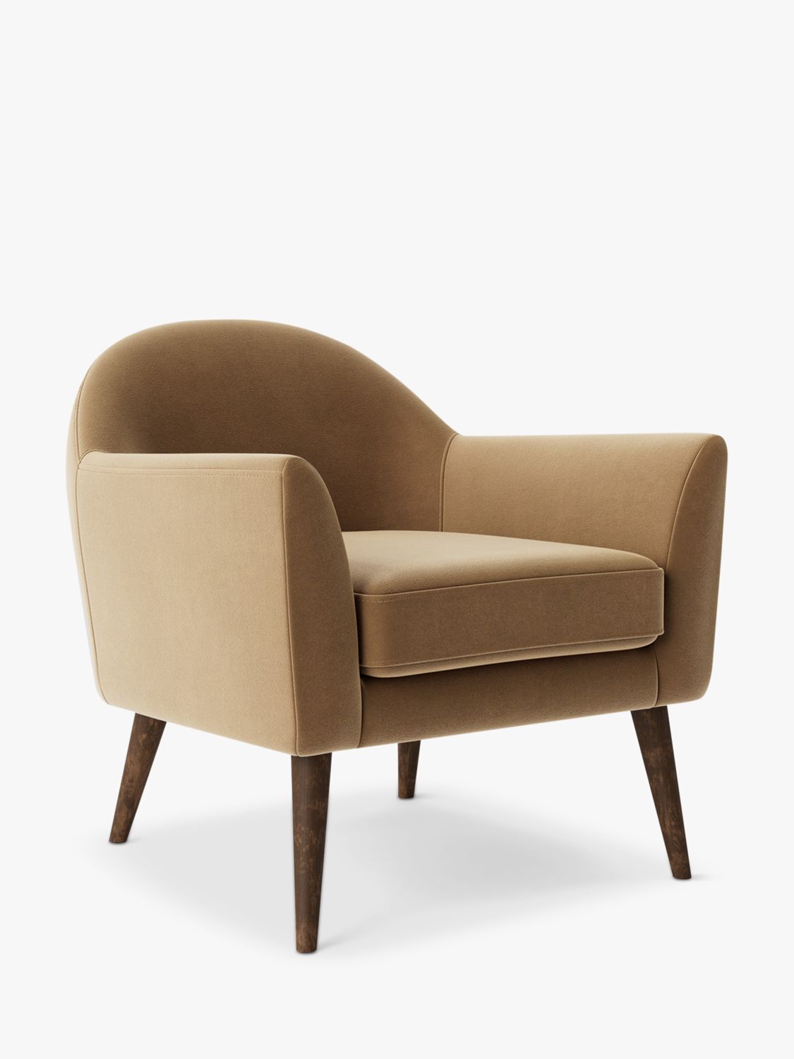 Juno Range, Swoon Juno Chair, Dark Leg, Biscuit Velvet