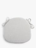John Lewis ANYDAY Textured Weave Seat Pad, Pale Grey