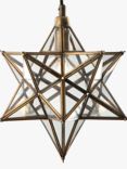 Där Ilario Star Small Ceiling Light, Antique Brass