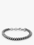 Skagen Men's Chain Bracelet, Silver/Black SKJM0170040