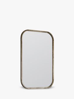John Lewis Logan Rectangular Metal Frame Wall Mirror, 95.5 x 65.5cm, Champagne