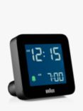 Braun Large Digital Alarm Clock, Black