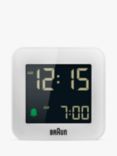 Braun Digital Travel Alarm Clock, White