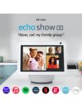 Amazon Echo Show 10 Smart Speaker with 10.1" Screen, Motion & Alexa Voice Recognition & Control, 3rd Generation, Glacier White