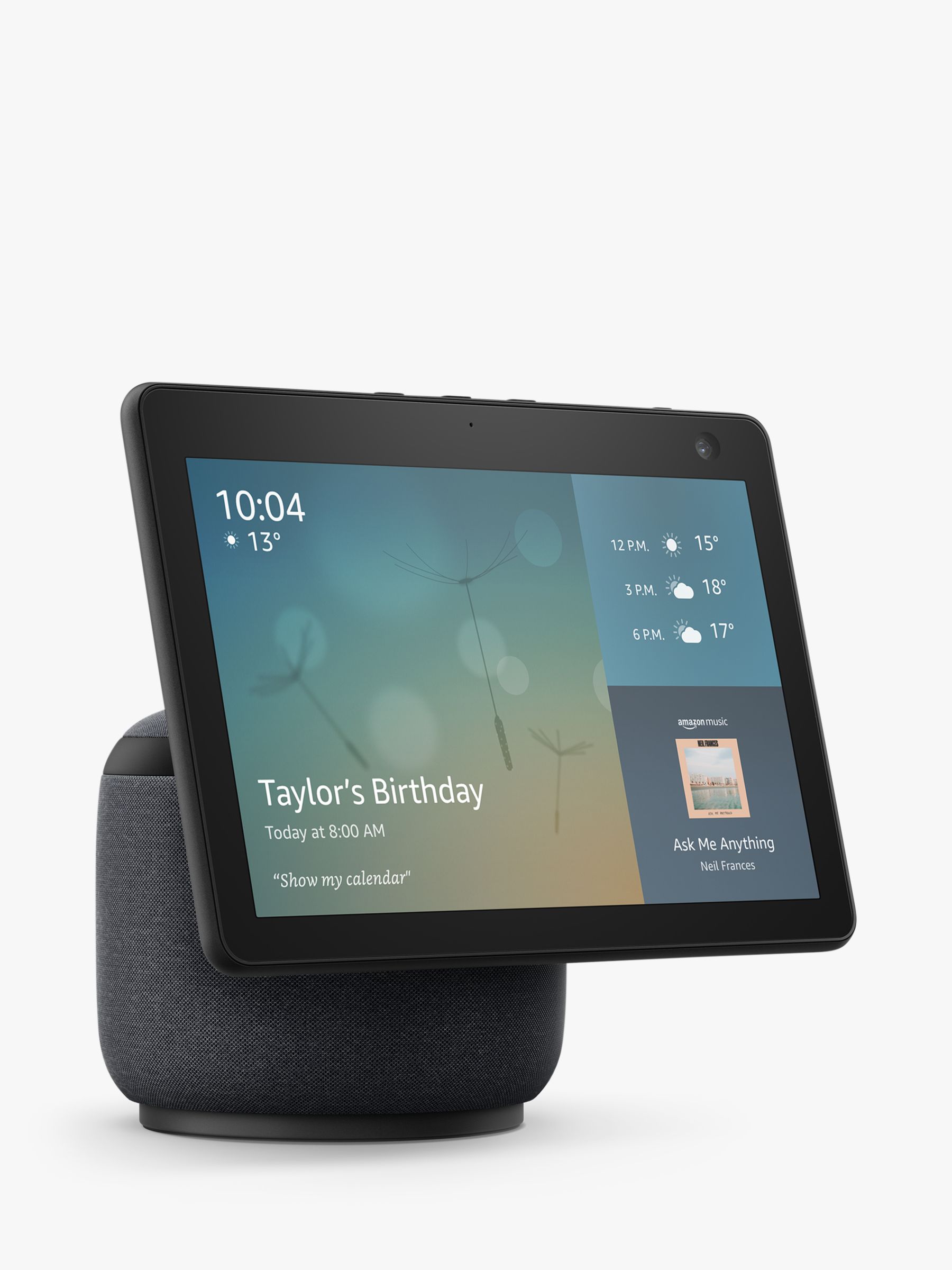 Echo Show 10 Smart Speaker with 10.1 Screen, Motion & Alexa Voice  Recognition & Control, 3rd Generation