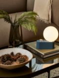 Tala Alumina Table/Wall Lamp with Sphere IV ES LED Dim to Warm Globe Bulb, Sapphire