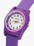 Lorus Children's Silicone Strap Watch, Purple/White R2359nx9