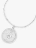 Dower & Hall Large True North Story Necklace, Silver