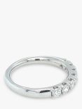 E.W Adams Platinum Half Eternity Diamond Ring, N