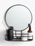 John Lewis ANYDAY Round Bathroom Mirror with Shelf