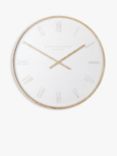 Thomas Kent Nordic Roman Numeral Analogue Wall Clock, 53cm, Tofu