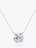 E.W Adams 18ct White Gold Solitaire Diamond Pendant Necklace
