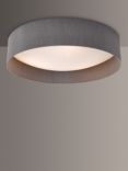 Där Nysa LED Semi Flush Ceiling Light, 60cm, Grey