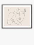 Pablo Picasso - 'Le Visage De La Paix' Framed Print & Mount, 62 x 82cm, White