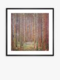 Gustav Klimt - 'Tannenwald I' Wood Framed Print & Mount, Orange