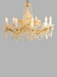 Impex Marie Theresa Crystal Chandelier Ceiling Light, 10 Arms, Clear/Gold