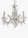 Impex Marie Theresa Crystal Chandelier Ceiling Light, 3 Arms