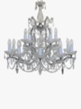 Impex Marie Theresa Double Tiered Crystal Chandelier Ceiling Light, Large, Clear/Chrome