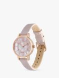 Olivia Burton Women's Wonderland Crystal Leather Strap Watch