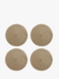 John Lewis ANYDAY Round Braided Scallop Edge Placemats, Set of 4, Natural